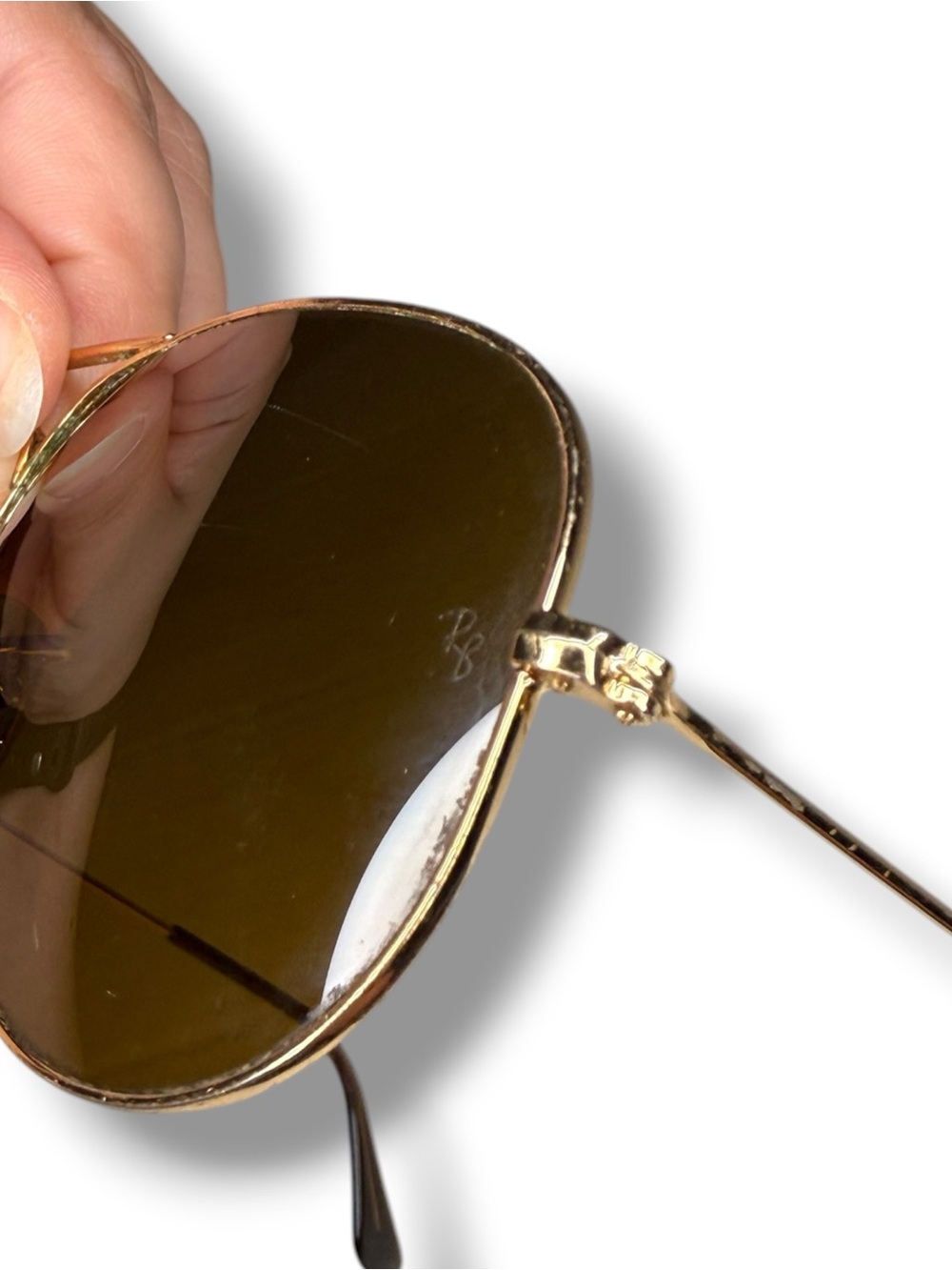 Ray-Ban Aviator Gold Frame Brown Lens 58-14 Sunglasses - Picture 4 of 7